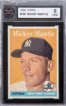 1958 Topps #150 Mickey Mantle – KSA NM-MT 8